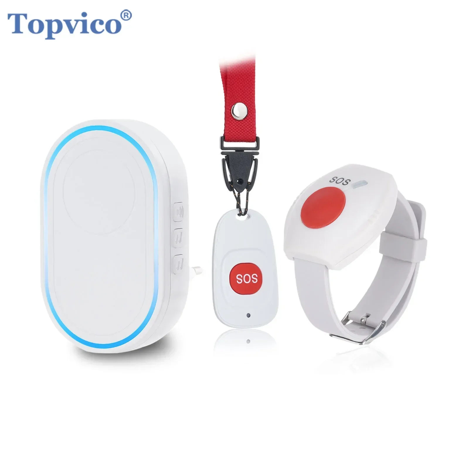 Home Security Gadgets - Беспроводной пейджер Topvico для сиделок, кнопка