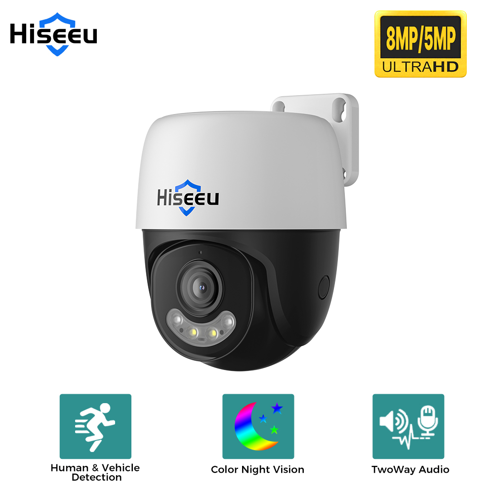 Ip Camera Outdoor 4K - IP-камера Hiseeu 4K PTZ POE, 5/8