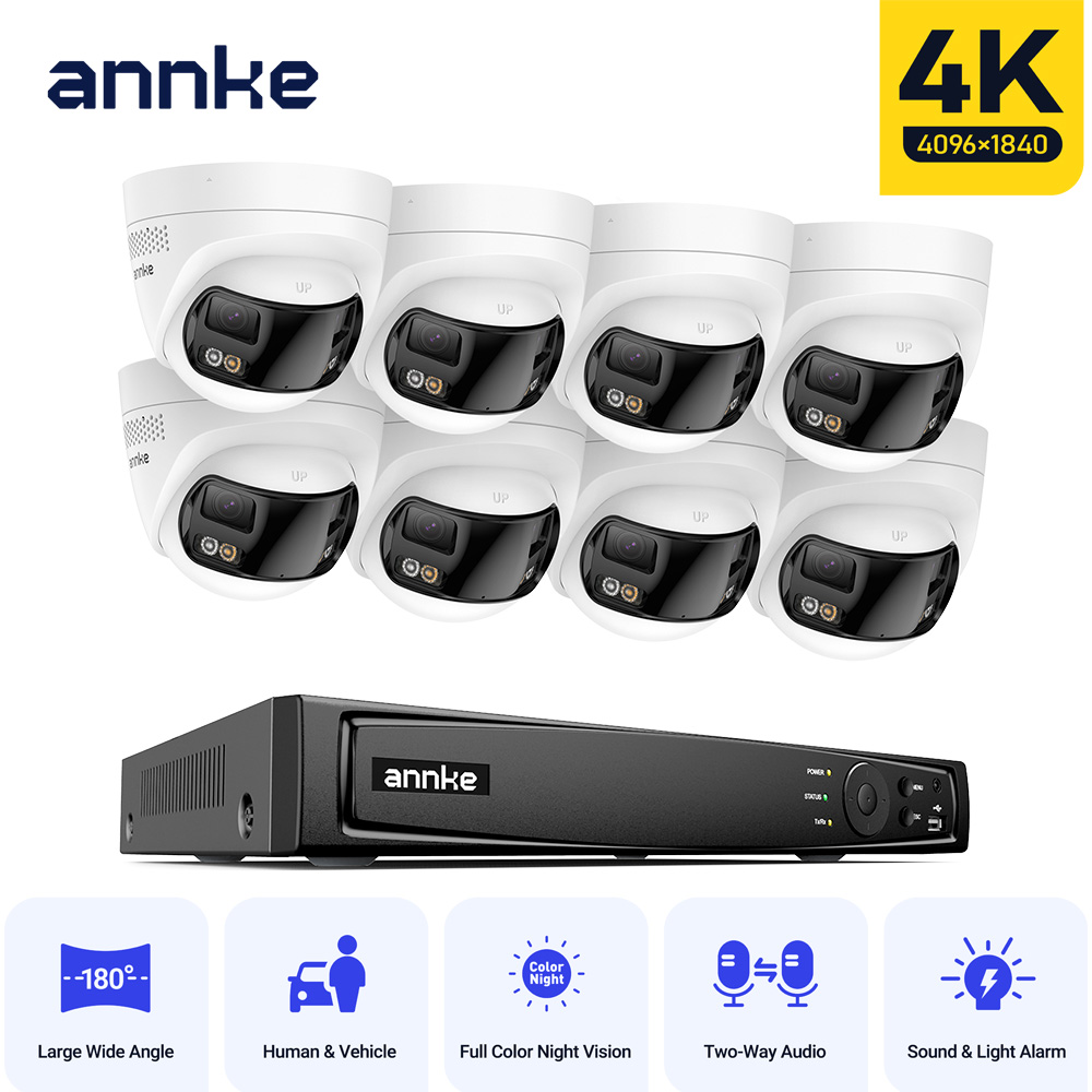 Ip Camera Outdoor 4K - Система наружной видеокамеры ANNKE 4K 180°