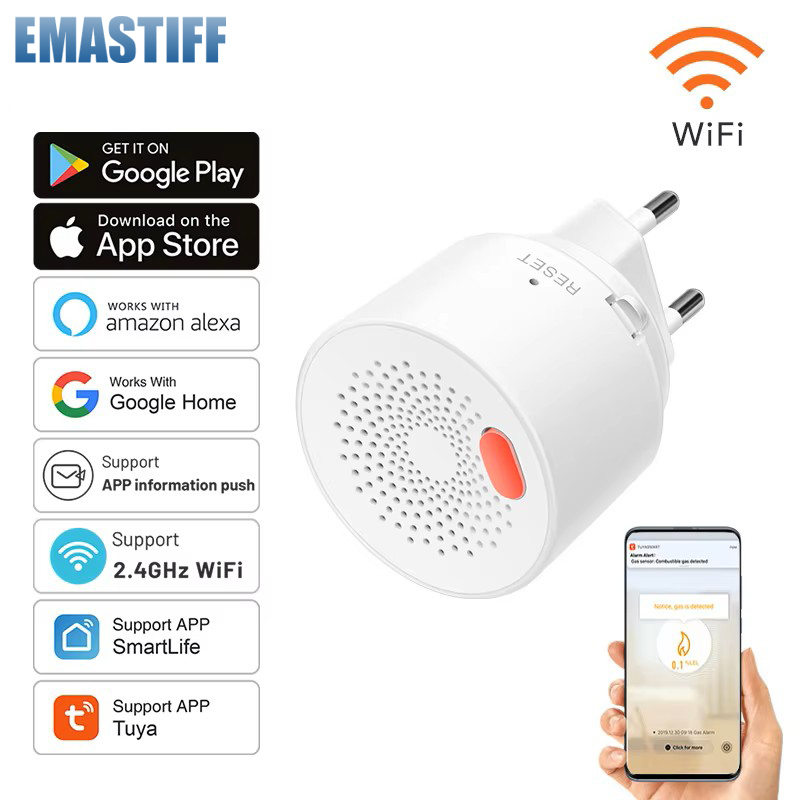 Home Security Gadgets - Датчик утечки газа Tuya Smart Home