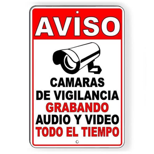 Home Yard Security - Винтажная металлическая жестяная табличка с испанским