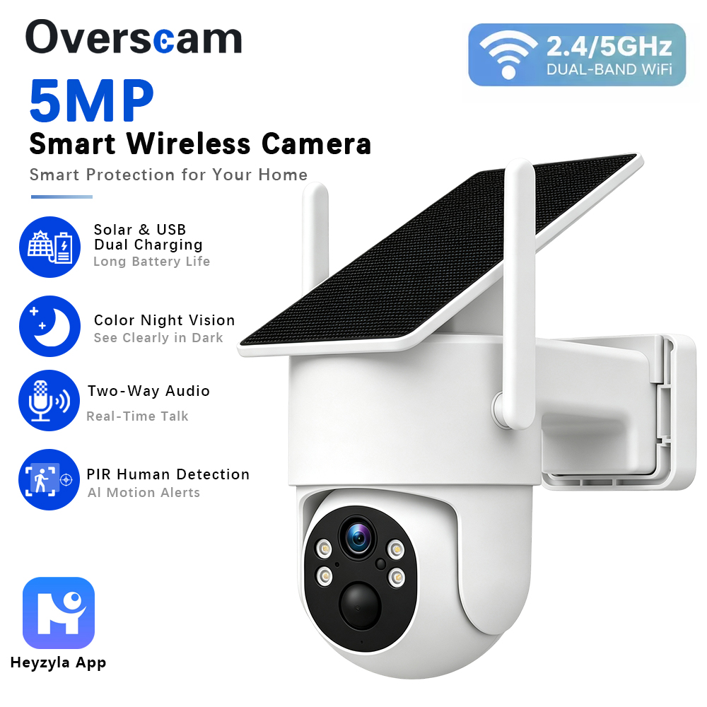 Home Security Gadgets - 5-мегапиксельная PTZ-камера на солнечной энергии для