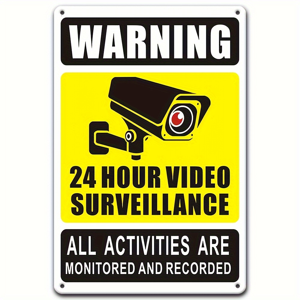 Home Security Guard - Предупреждающий знак видеонаблюдения 24/7 — прочный