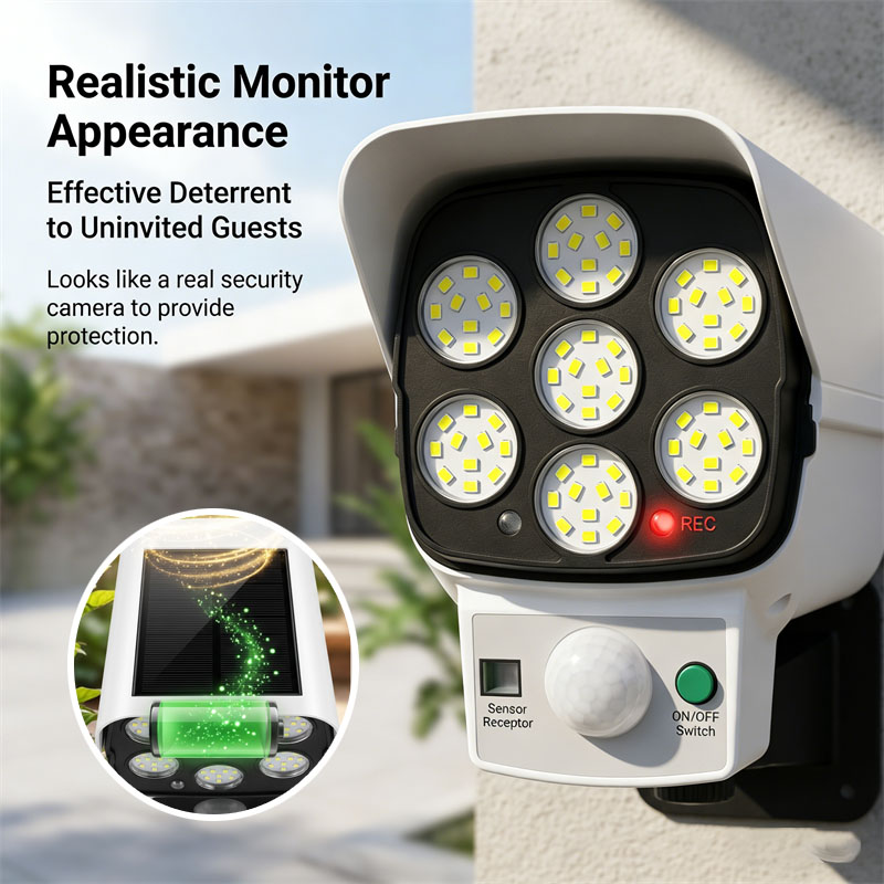 Home Yard Security - Солнечная камера-имитация с датчиком движения, светодиодным