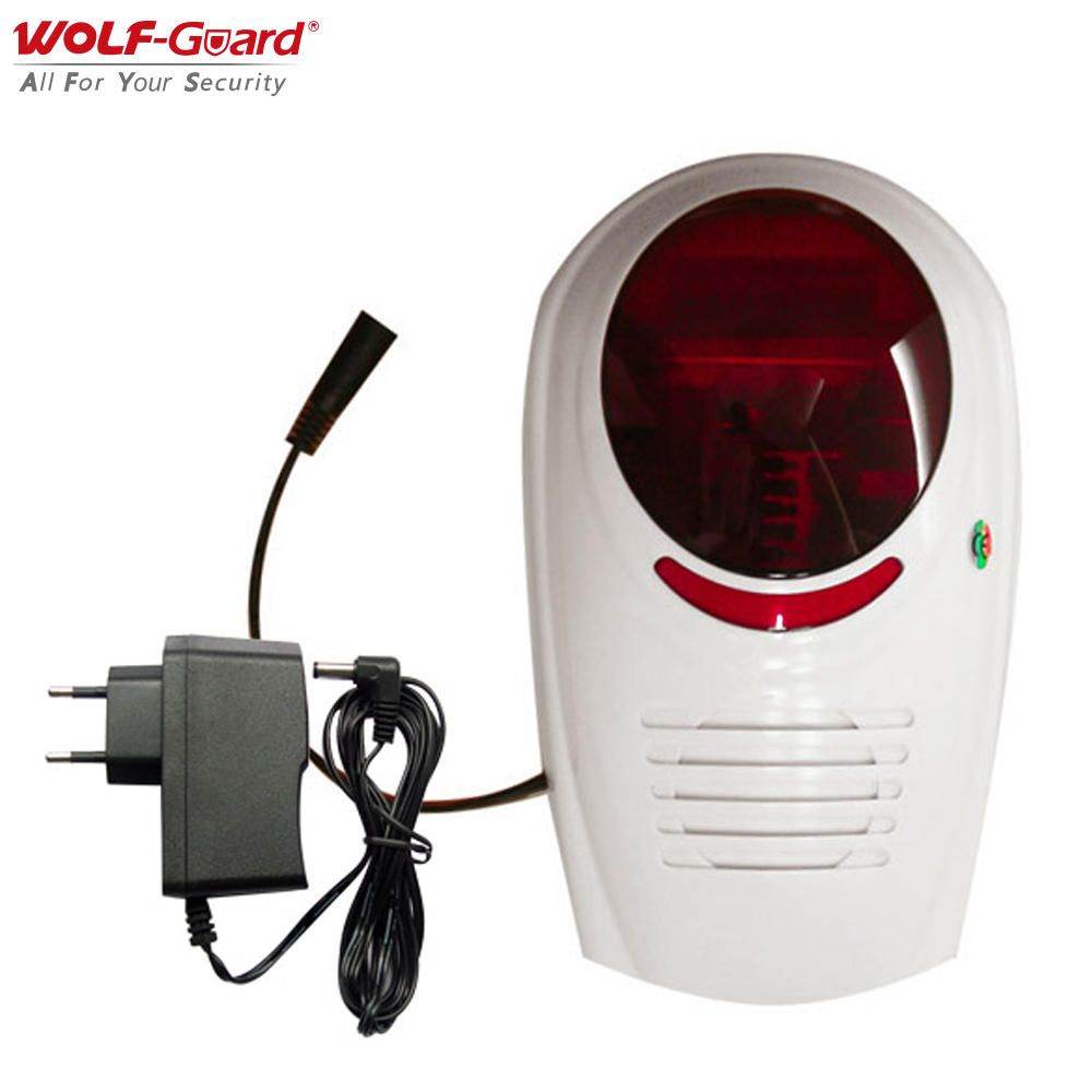 Home Security Guard - Wolf-Guard 433 МГц Беспроводная звуковая мигающая