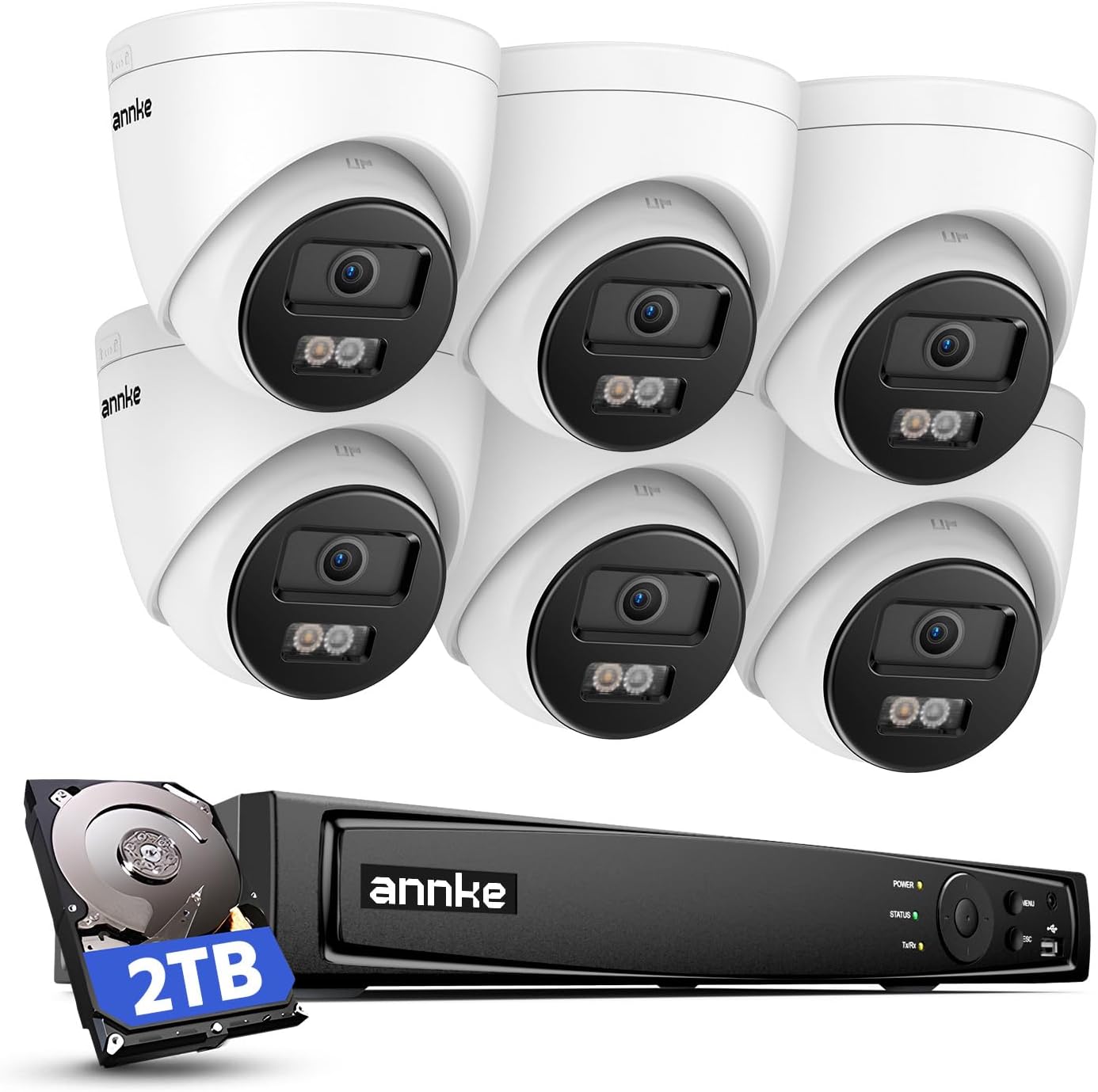 Ip Camera Outdoor 4K - Система видеонаблюдения ANNKE 8CH 4K PoE,