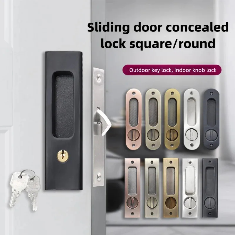 Home Security Door - Усиленный черный крючковый замок для раздвижных