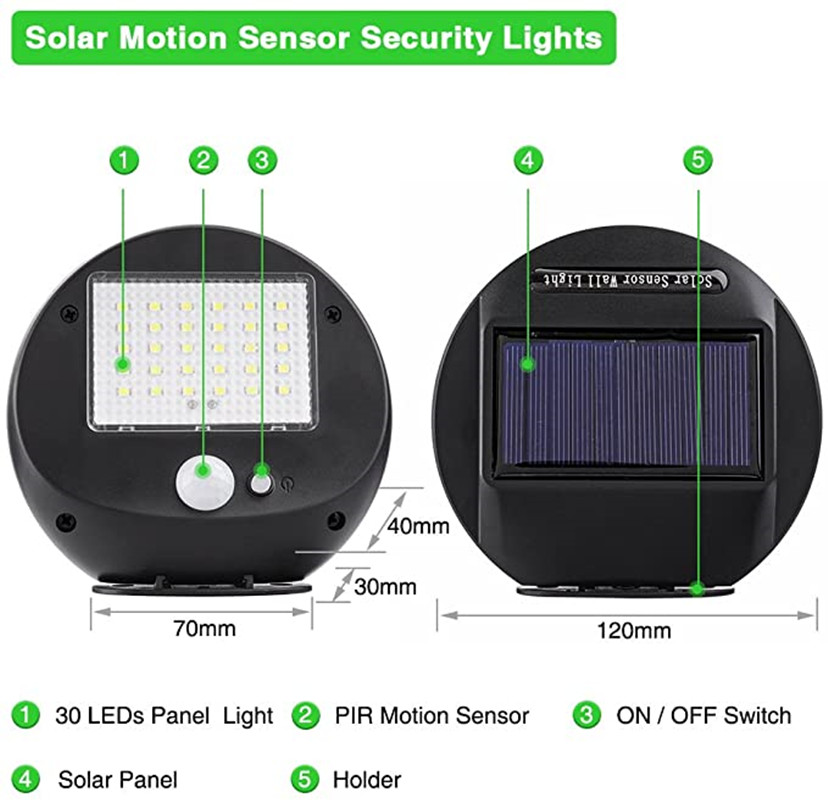 30 светодиодных солнечных свет – обзор и цена Home Security Flood Lights