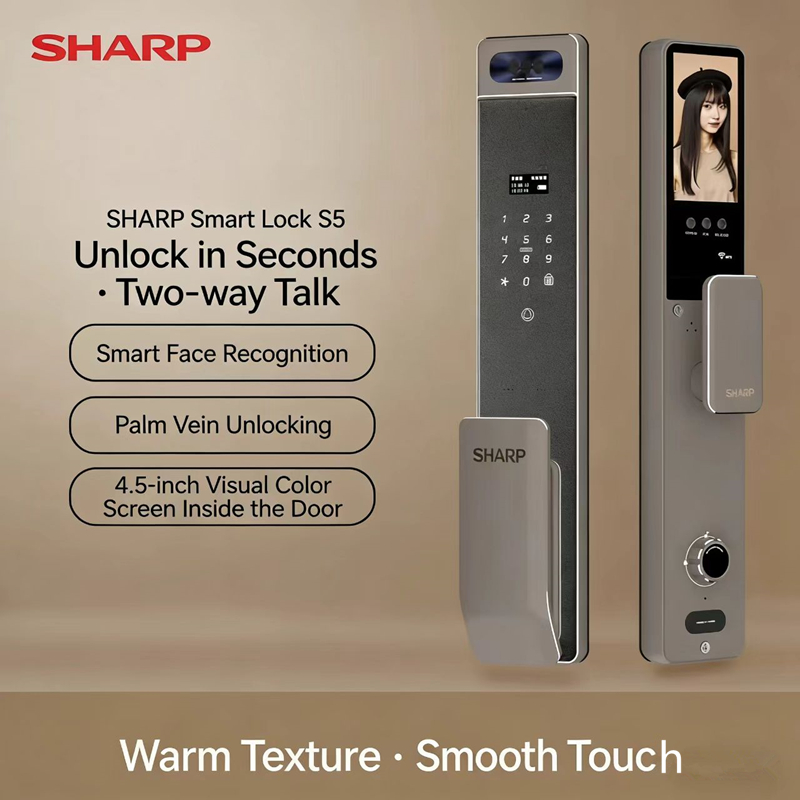 Умный замок Sharp S5-FV с авто – обзор и цена Home Security Locks For Doors