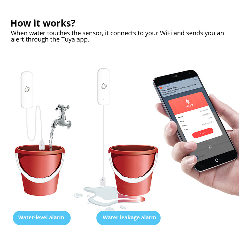 Датчик утечки воды Tuya WiFi,  – обзор и цена Home Security Gadgets