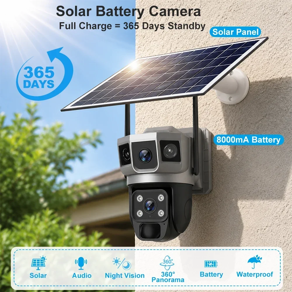 V380 4K 3 экрана 4G камера с с – обзор и цена Home Security Guard