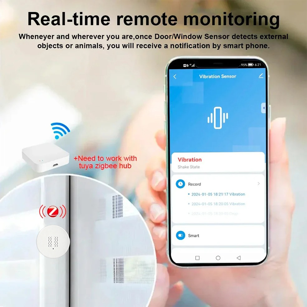 Умный датчик вибрации и наклон – обзор и цена Home Security Alarm System