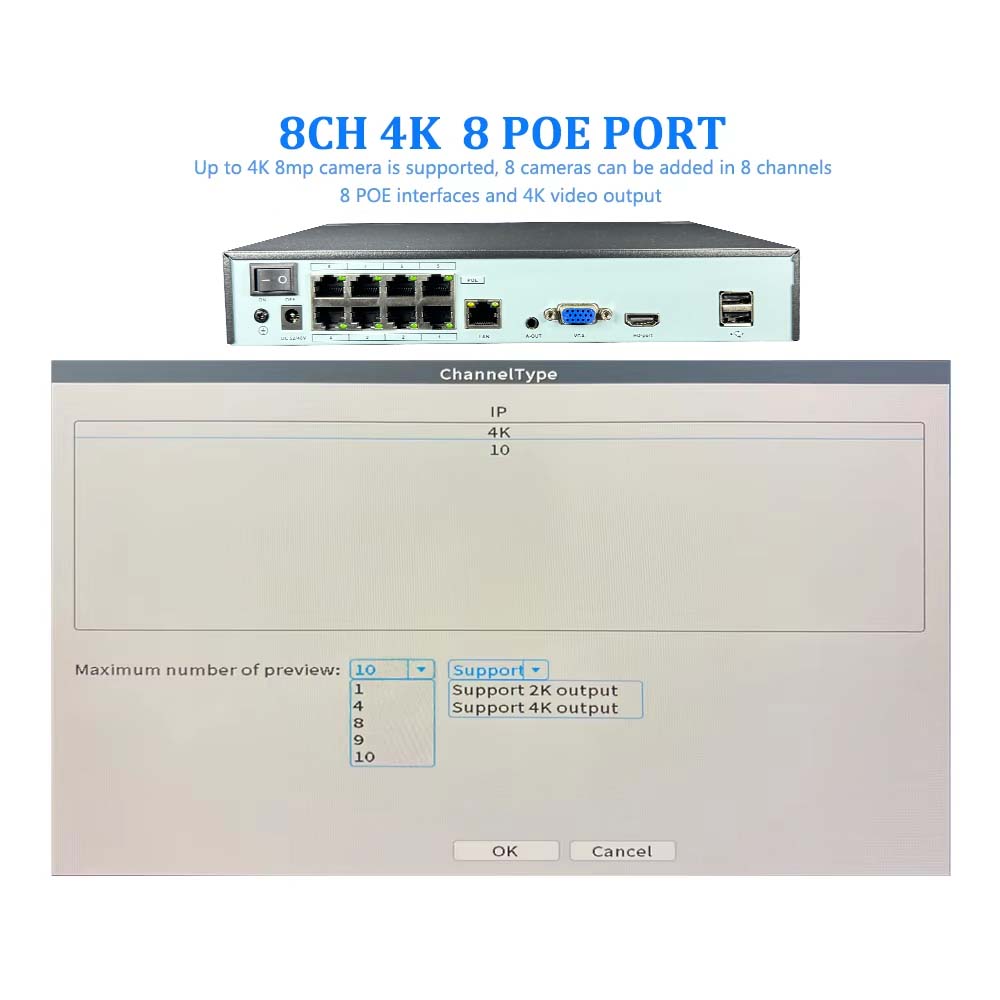 4K 10-канальный NVR 4/8-портов – обзор и цена Home Security Nvr